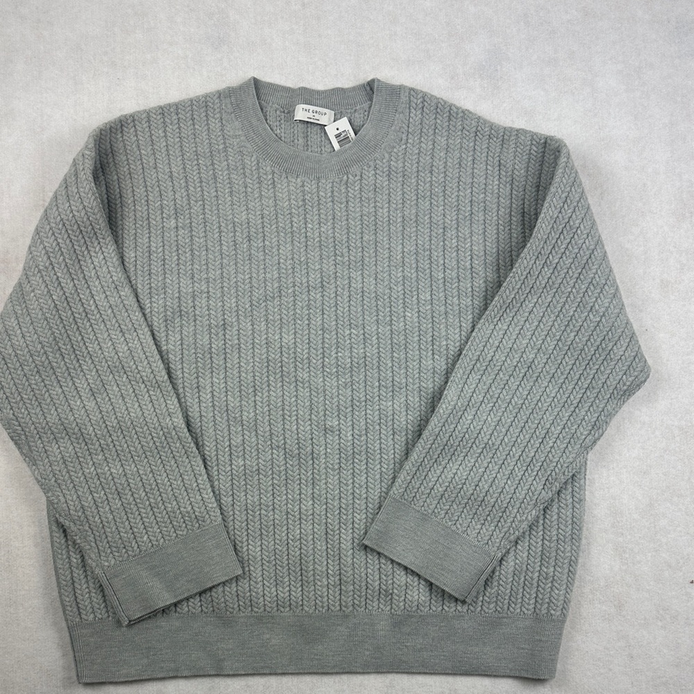 Aritzia The Group Frank Women’s Crew Merino Wool Sweater Gray Size Medium